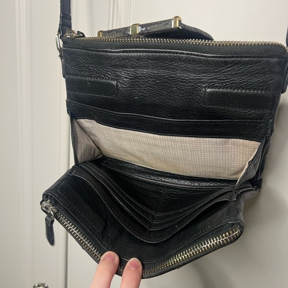 Vintage Brighton Black Leather Crossbody - Picture 4 of 12